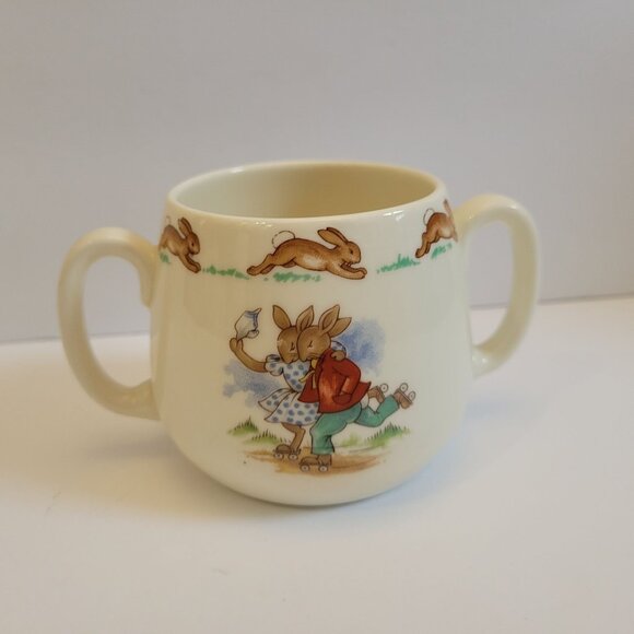 Royal Doulton Bunnykins Two-Handled Childs Bone China Cup - Picture 1 of 6